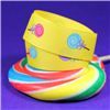 Order  Sweet Treat Ribbon - 22mm Yellow/Candy Lolly